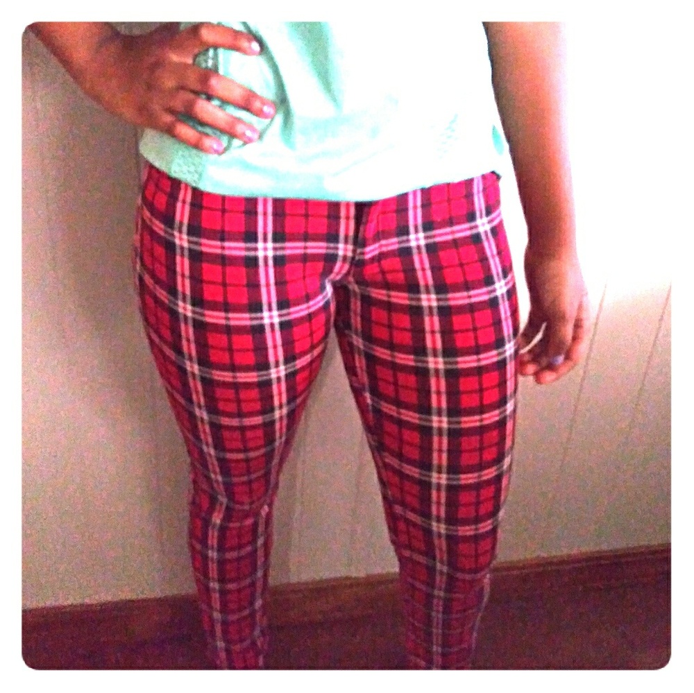 Plaid Junior's Pants